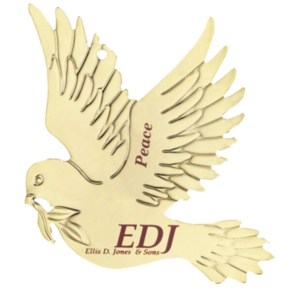 Main Product Image for Custom Printed Gold Dove Ornament