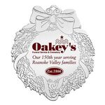 Buy Custom Printed Silver Wreath Ornament