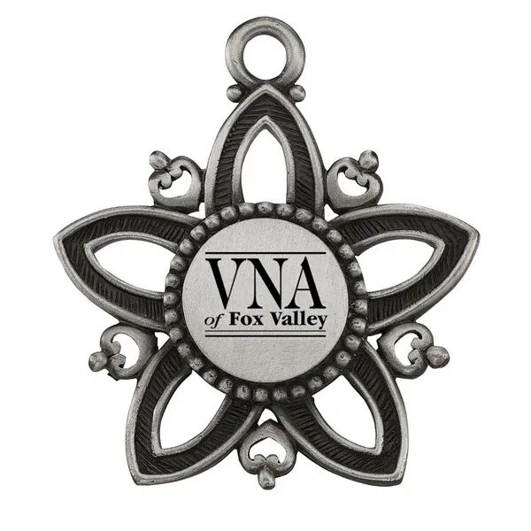 Main Product Image for Custom Printed Pewter Finish Star Ornament