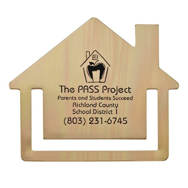 Main Product Image for Custom Printed Gold House Shape Bookmark