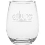 Buy Deep Etched Stemless Wine Glass