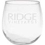 Buy Deep Etched Stemless Red Wine Glass