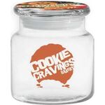 Buy Custom Printed Apothecary Jar with Flat Lid 16 Oz