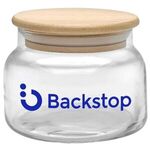 Buy Custom Printed Apothecary Jar with Bamboo Lid 8 oz. 