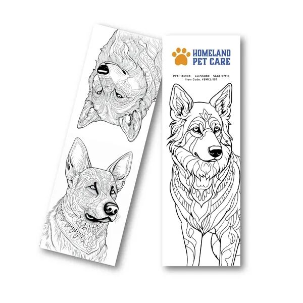 Main Product Image for Custom Printed Dog Coloring Bookmark