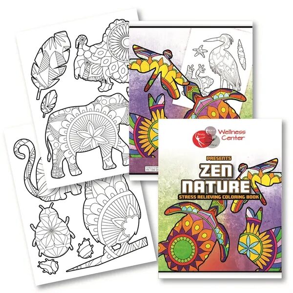 Main Product Image for Custom Printed Zen Nature Stress Relieving Coloring Book