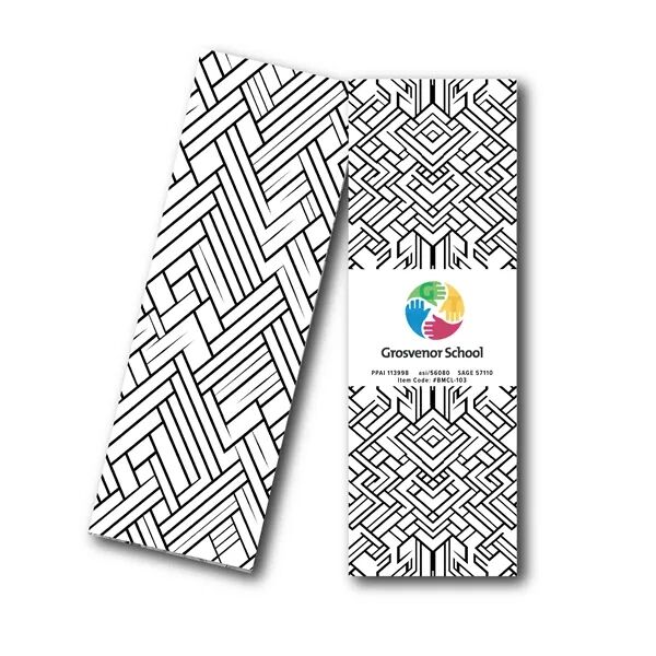 Main Product Image for Custom Printed Patterns Coloring Bookmark