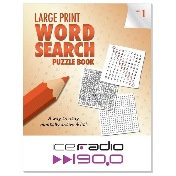 Main Product Image for Custom Printed Puzzle Book: LARGE PRINT Word Search