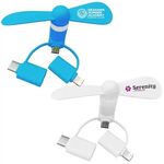 Buy Custom Printed 3-IN-1 Portable Cell Phone Fan - UL Tested