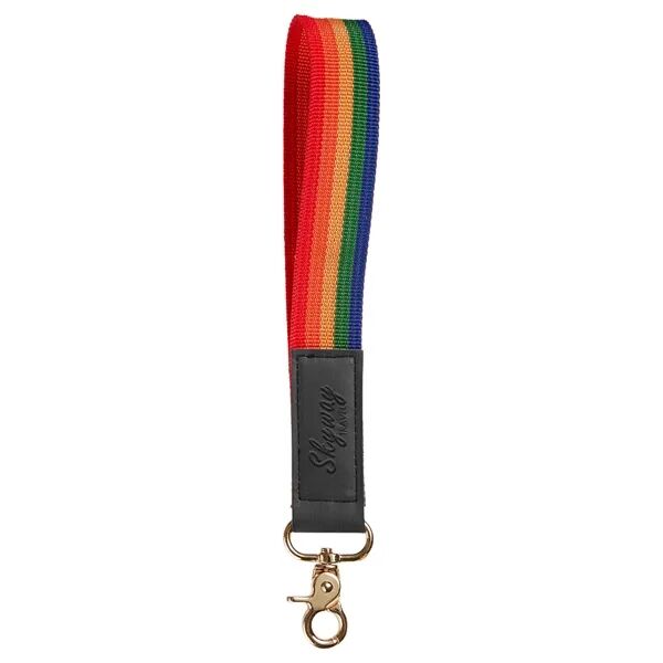 Main Product Image for Debossed Prime Line b.free Rainbow Pride Wrist Strap Keychain