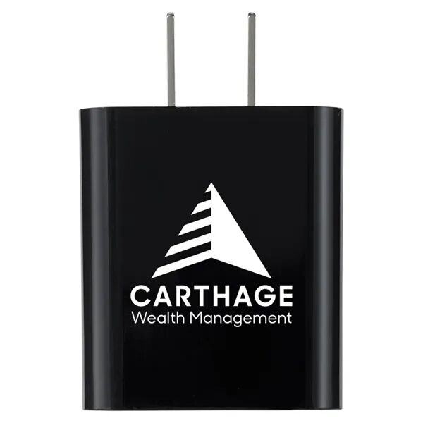 Main Product Image for Custom Printed Leeman 20W USB-C Dual Wall Charging Adapter