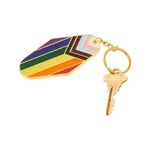 Buy Laser Engraved b.free Rainbow Pride LGBTQ+ Metal Keychain