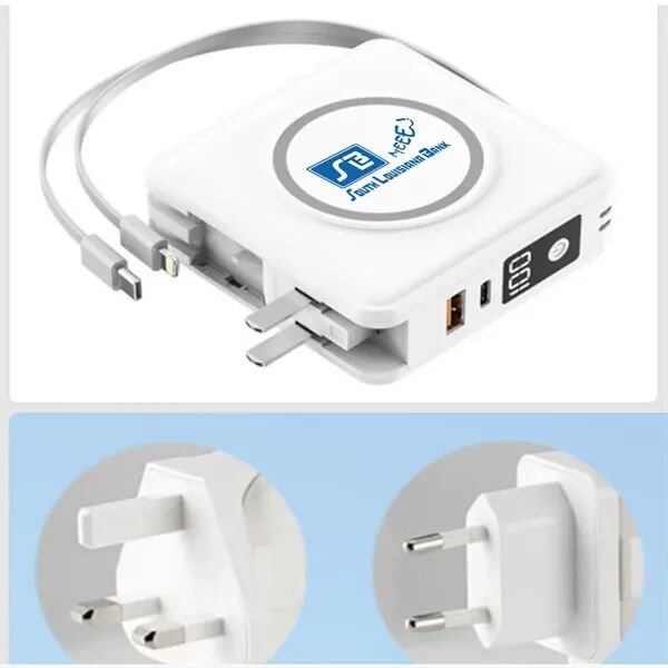 Main Product Image for Custom 10,000 mAh Wireless Fast Charging Intl Travel Charger