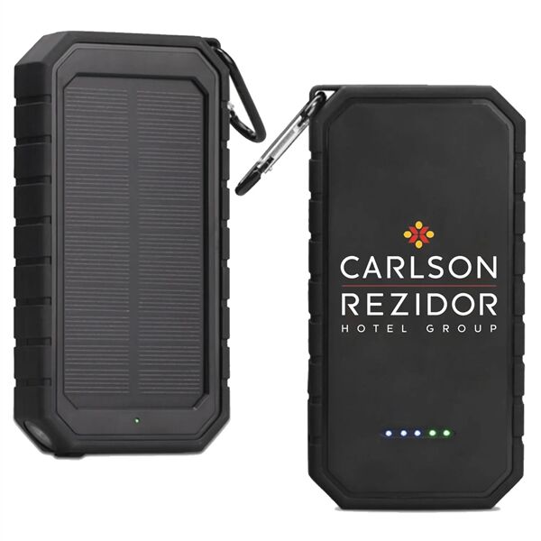Main Product Image for Custom Printed 10,000 mAh Wireless Charging Solar Power Bank
