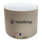 Buy Custom Printed Eco-Friendly Wheat Fiber Round Bluetooth Speaker