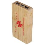 Buy Custom Printed 10,000 MAH Bamboo Wireless Charging Power Bank