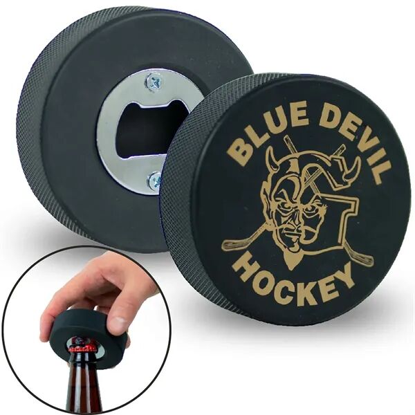 Main Product Image for Custom Printed Hockey Puck Bottle Opener