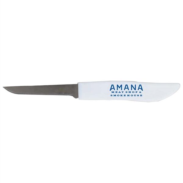 Main Product Image for Custom Printed White Handle Paring Knife