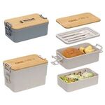 Buy Branded Chuckwagon Stackable Lunch Box W/ Bamboo Lid & Utensils