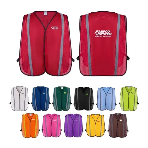 Main Product Image for Custom Printed Poly Mesh Non-ANSI Safety Vest