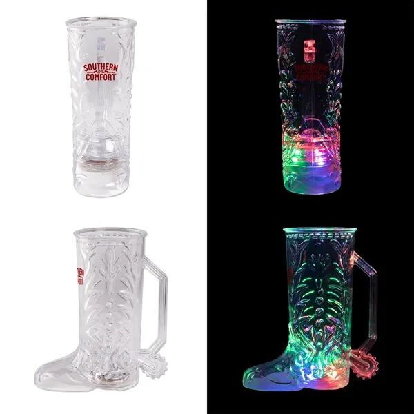 Main Product Image for Branded 3 Light Plastic Cowboy Boot Mug w/Handle 20 Oz