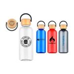 Buy Custom Printed RPET Water Bottle with Bamboo Lid 21 Oz