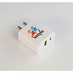 Buy Custom Logo Dual Port Flat Wall Adapter