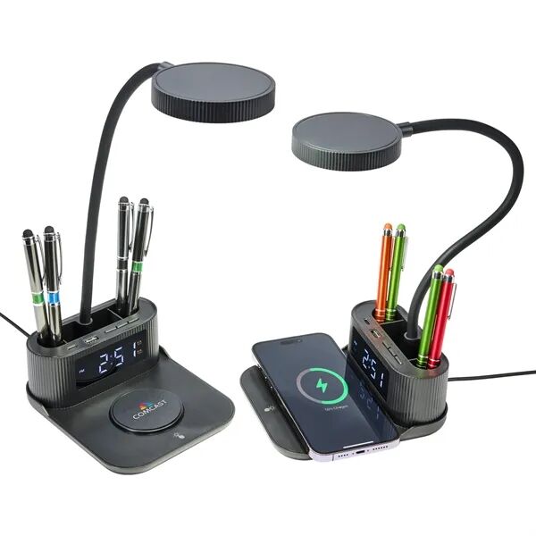 Main Product Image for Solantis: All Purpose 15W Qi Charger, Desk Lamp, Dual Alarm.