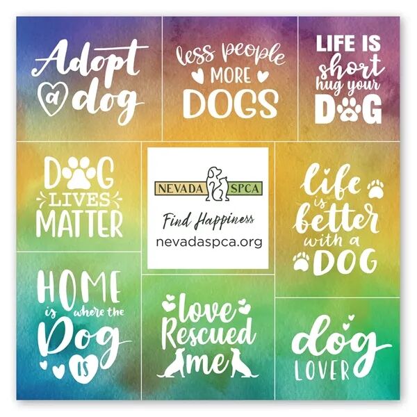 Main Product Image for Custom Printed Square Magnet w/ 8 Message Magnets