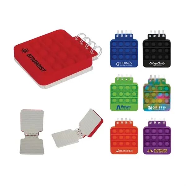 Main Product Image for Custom Printed Dimple Silicone Push Pop Notebook