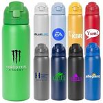 Buy Custom Printed Solid Stainless Steel Pop Straw Bottle 27oz. 