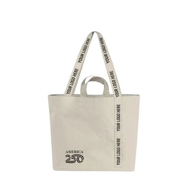 Main Product Image for Custom Logo America250 Recycled Mono-Strap Canvas Tote Bag