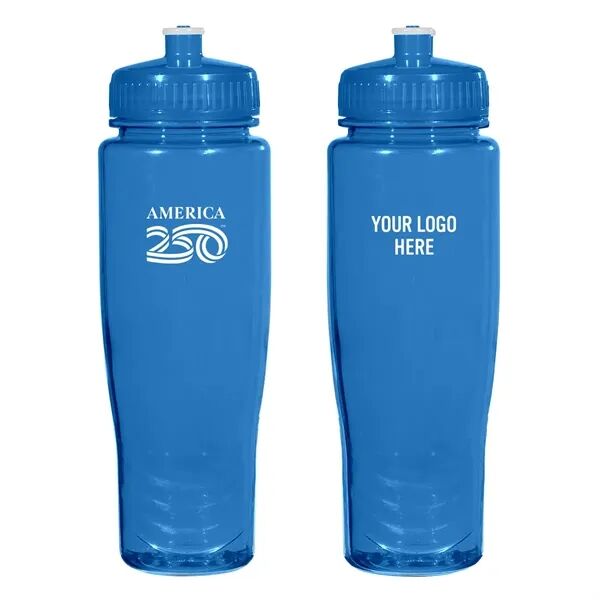 Main Product Image for Custom Printed America 250 Poly-CleanTM) Plastic Bottle 28 Oz