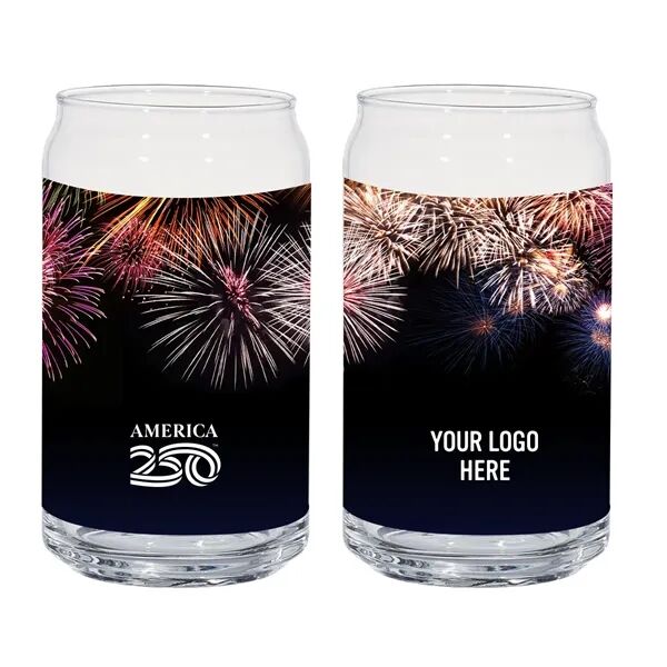 Main Product Image for Custom Printed America250 Full Color Ale Glass Can 16 Oz