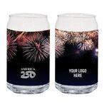 Buy Custom Printed America250 Full Color Ale Glass Can 16 Oz