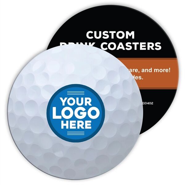 Main Product Image for Custom Logo Golf-Theme Drink Coaster