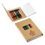 Buy Custom Logo Artisan Sketch Pad With 10-Piece Colored Pencil Set