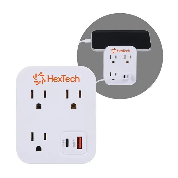 Main Product Image for Custom Logo Flux 2.0 20W PD Wall Charger & Phone Holder