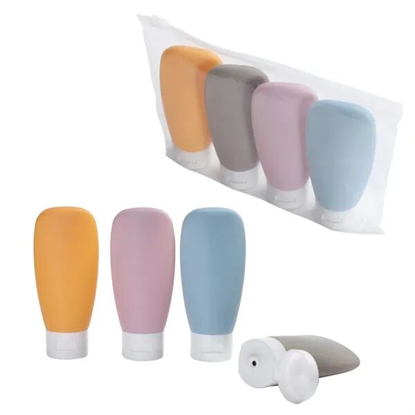 Main Product Image for Custom Printed Continental 4-Bottle Travel Set in Zippered Pouch