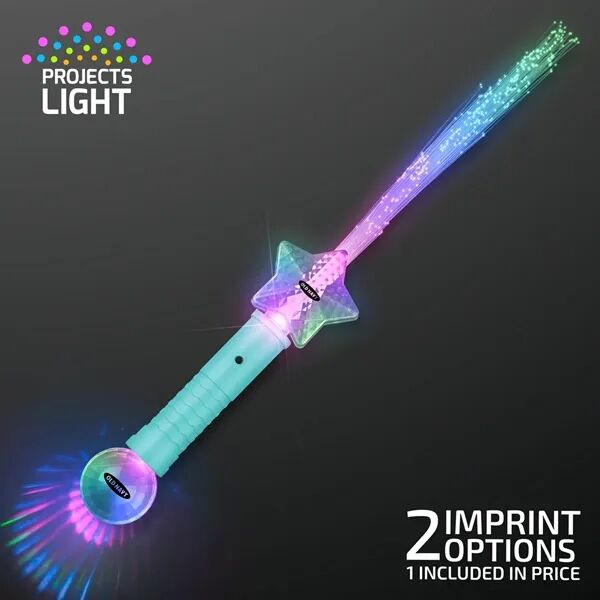 Main Product Image for Imprinted Sparkling Star Wands, Light Projecting
