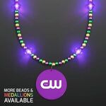 Buy Purple Light Jewels Mardi Gras Beads with Purple Medallion