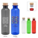 Buy Custom Printed Maddie rPET Bottle With Cork Lid 22 Oz.
