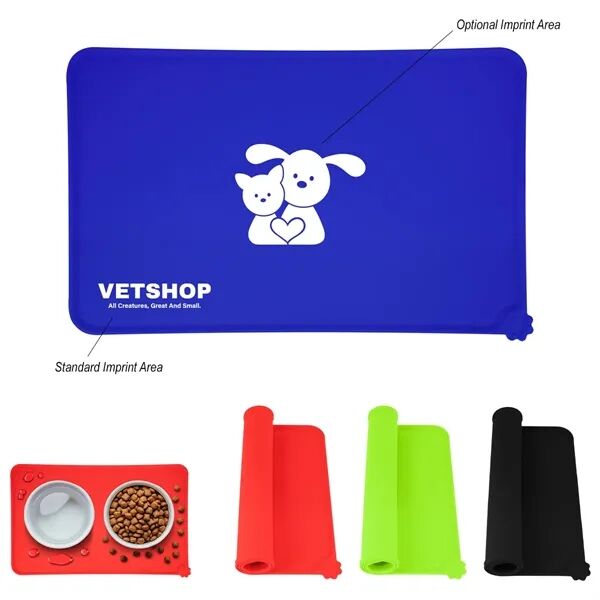 Main Product Image for Custom Printed Silicone Pet Food Place Mat