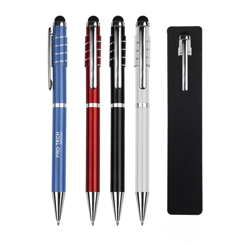 Main Product Image for Laser Engraved Recycled Aluminum Spinner Pen With Stylus