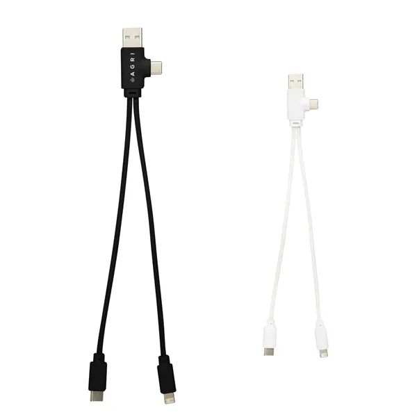 Main Product Image for Custom Printed Dual Connect Recycled Multi-Charge Cable