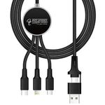 Buy Laser Engraved 10W LED Light Up 6-IN-1 Charging Cable