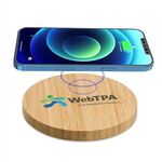 Buy Custom Printed 15W Eco-Friendly Bamboo Wireless Fast Charge Pad