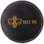 Buy Custom Printed Benson Bonded Leather Round Coaster