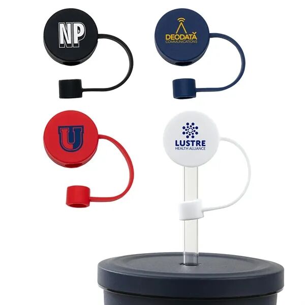 Main Product Image for Custom Printed Flip N Sip Silicone Straw Cap