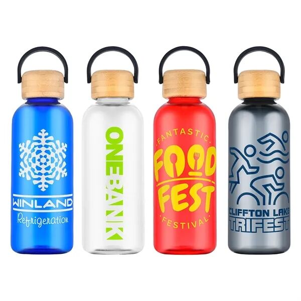 Main Product Image for Custom Printed Sanzio RPET Bottle with Bamboo Lid 21 Oz